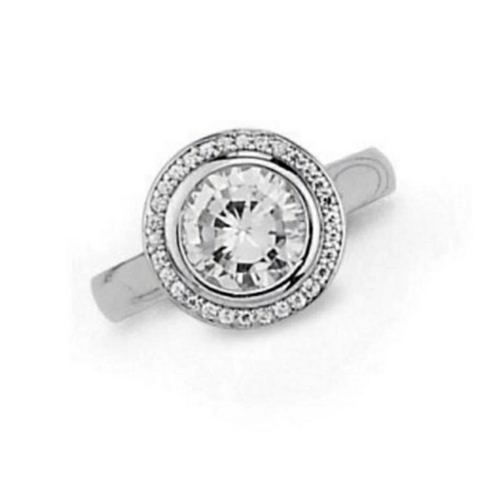 Lia Sophia “Showdown”Cubic Zirconia, Round Cut Ring - Size 7.0 Lot 56 - Picture 2 of 4